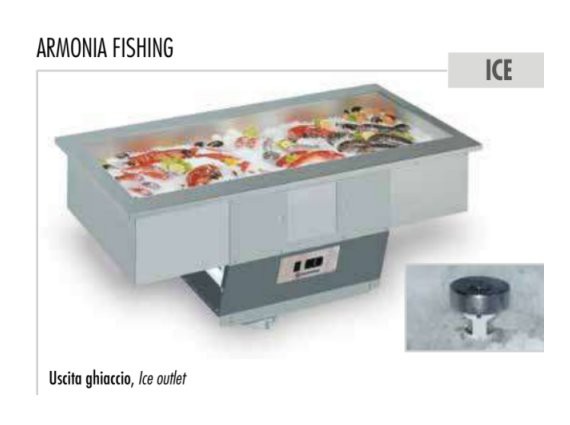 Vasca refrigerata Drop-in da incasso Armonia 4 Fishing per pesce